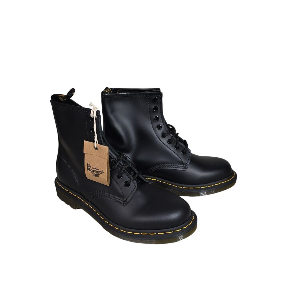 Dr. Martens 1460 Black Smooth Leather Combat Boots Mens 8 Womens 9 NEW